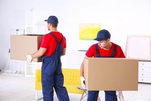 Man with van loading boxes for a Docklands move