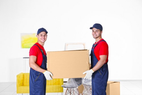 Removal team helping with a Docklands apartment move
