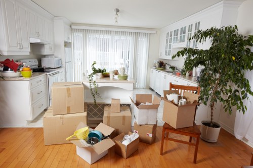 Local movers handling office furniture in Docklands