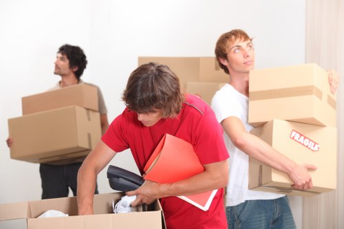 Professional movers loading items in Docklands