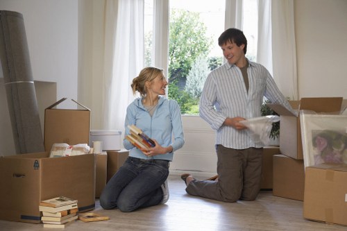Removing bulky furniture from a Docklands office space